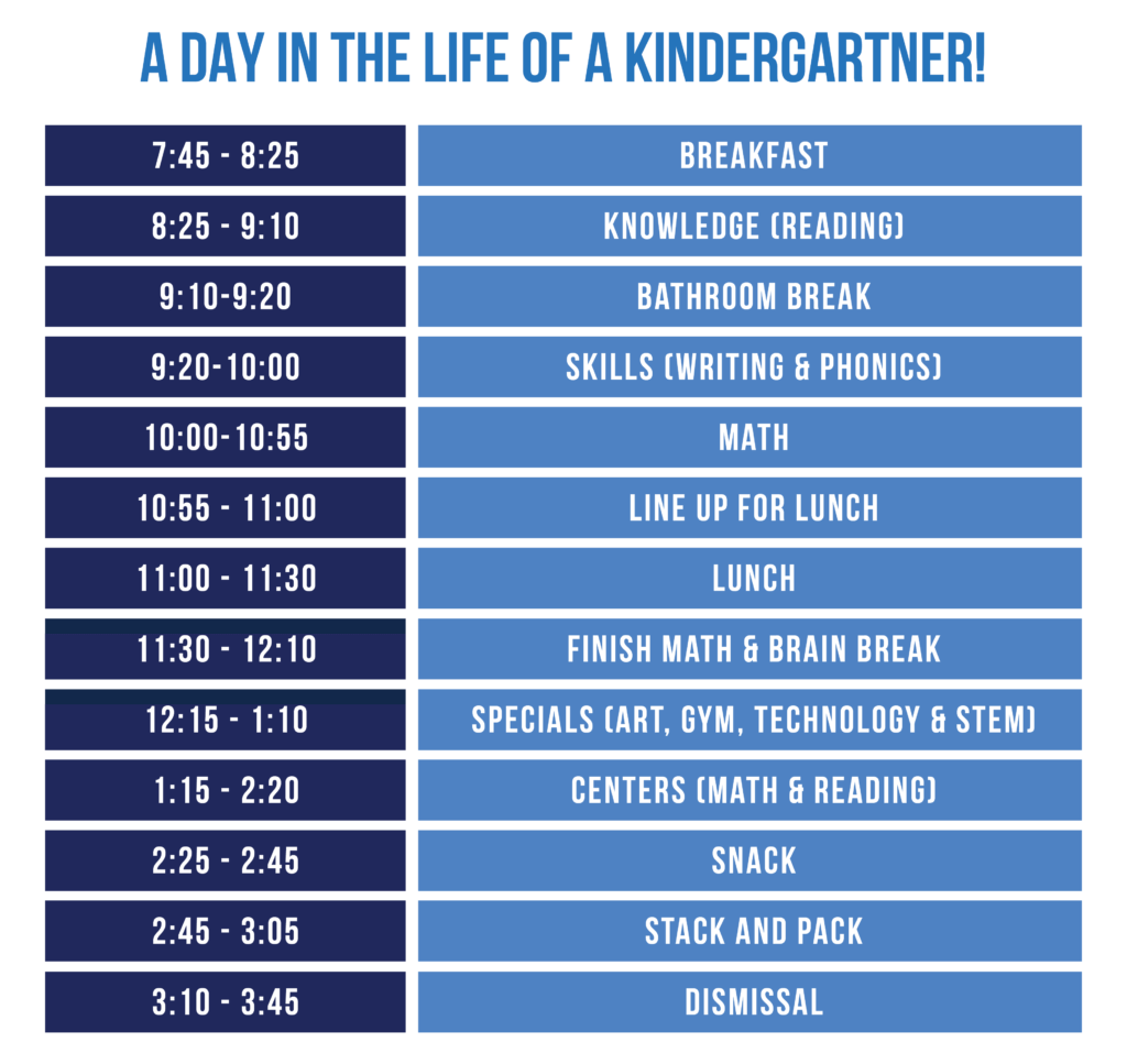 Kindergarten Schedule