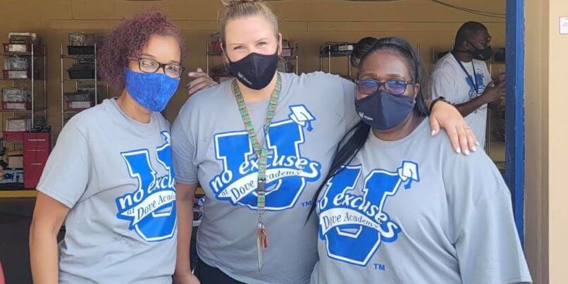 Photo of Ms. Caine, Ms. Wendt and Ms. Driskell