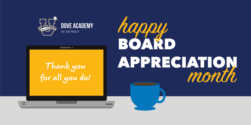 Dove Academy of Detroit Board Appreciation Month Web Graphic